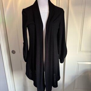 Bobeau Black Lightweight Flowy Cardigan, Size Large
